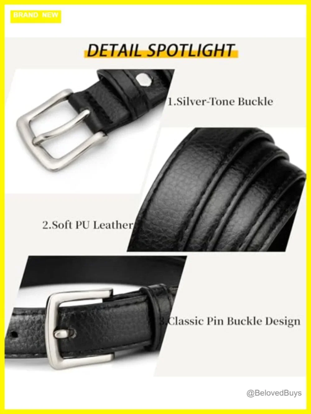 Faux Leather Skinny Belt for Women, Classic Alloy Buckle Waist Belt for Jeans &